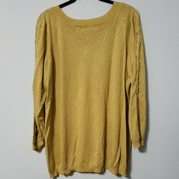 Beautiful Denim 24/7 gold sweater, 1X fits 2X - Picture 5 of 7